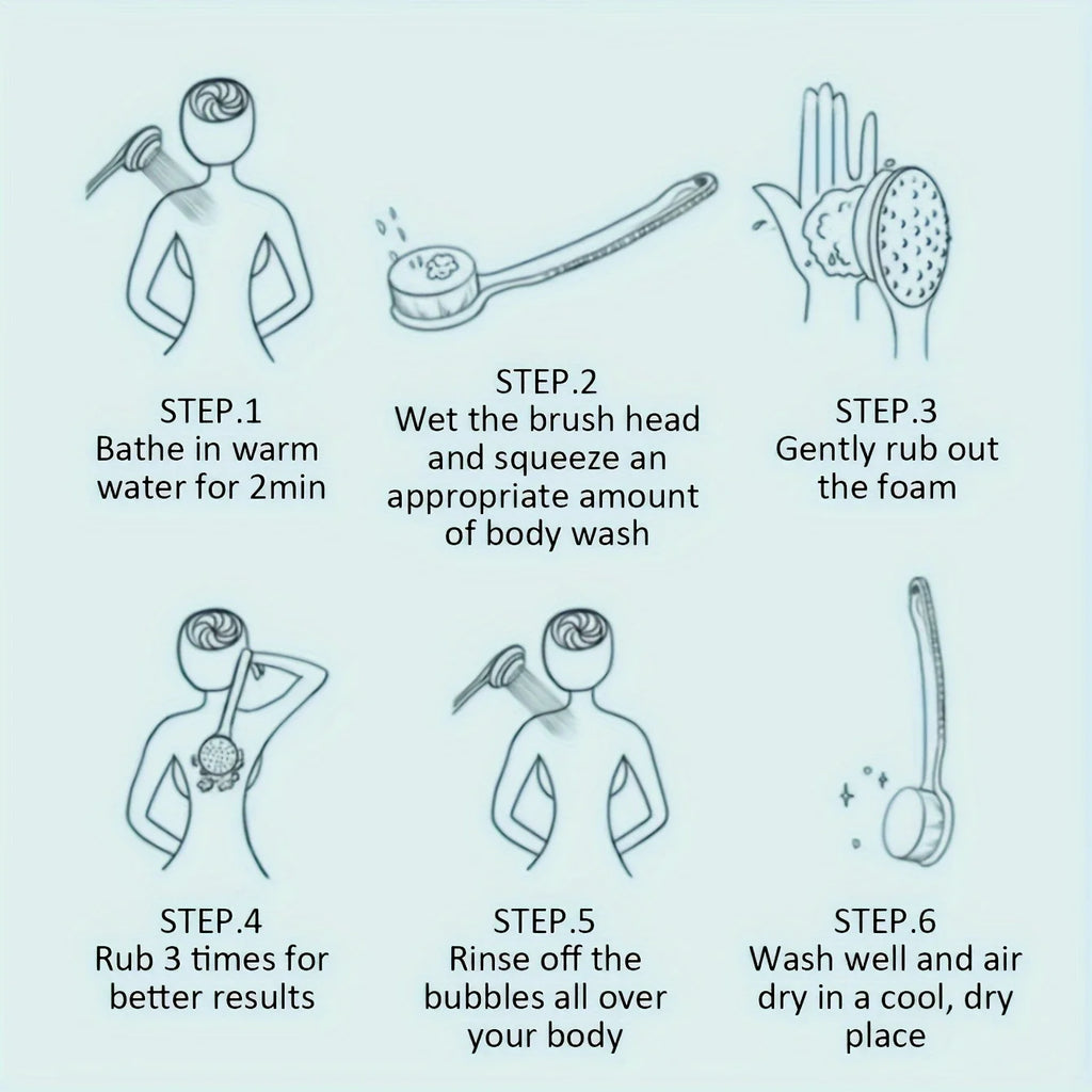 DeepClean Long Handle Body Scrubber