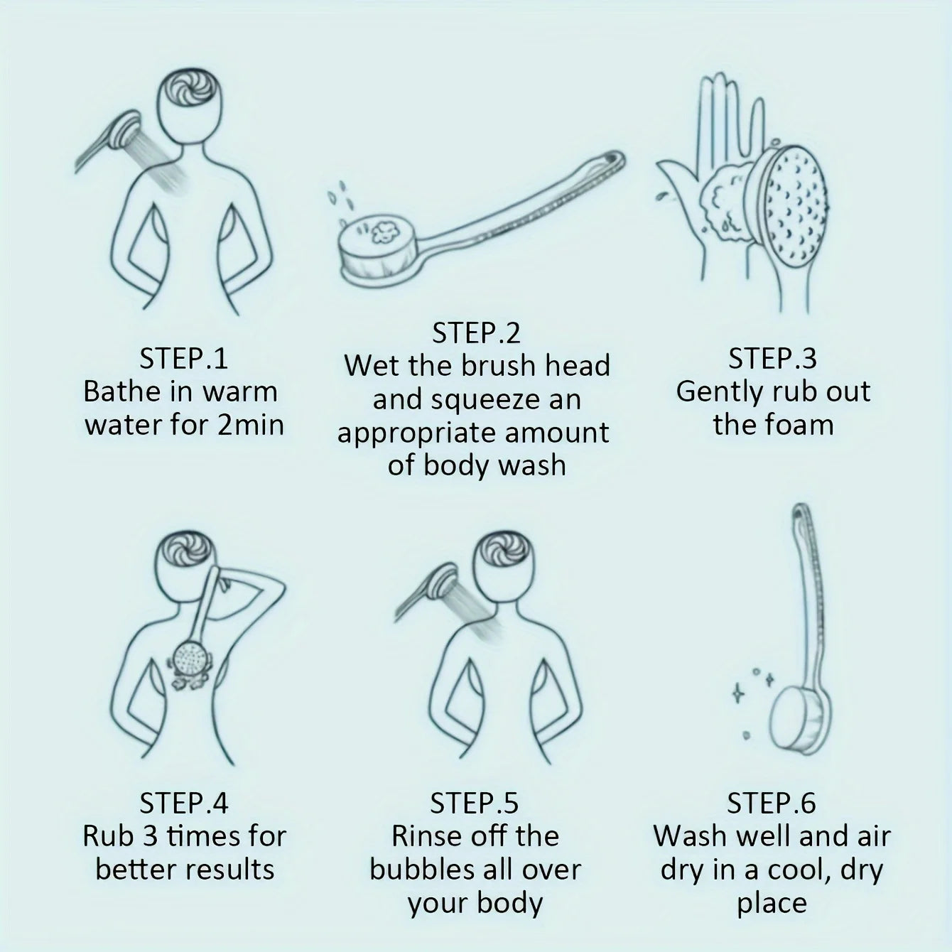 DeepClean Long Handle Body Scrubber